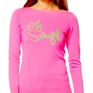 Fun!! Lilly Pulitzer “oh shift” sweater! Size Small.